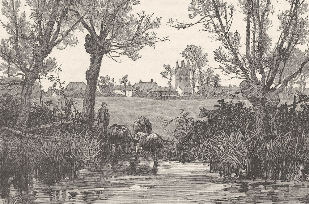 OXFORDSHIRE. Cricklade 1901 old antique vintage print picture